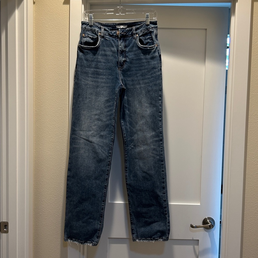STS Blue Women's Medium Blue Denim Jeans with Contrast Stitching